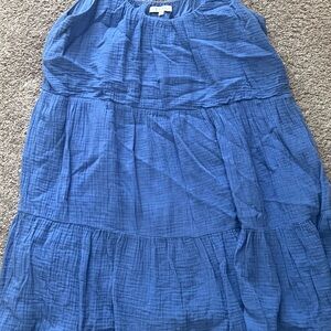 Z Supply Blue Tiered Mini Dress